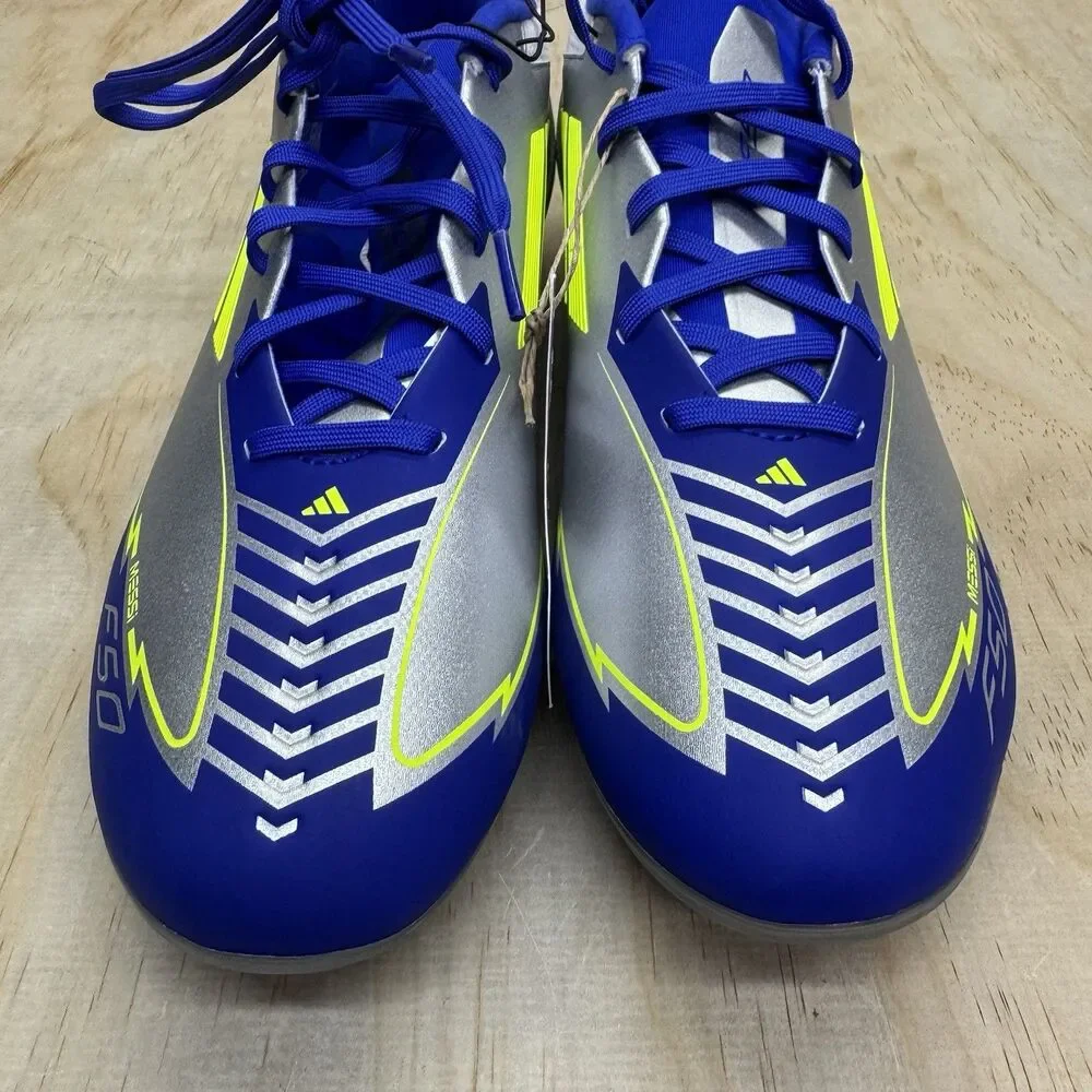NEW adidas F50 League Messi Firm Ground Soccer Cleats Mens Sz 10 Silver IH0918